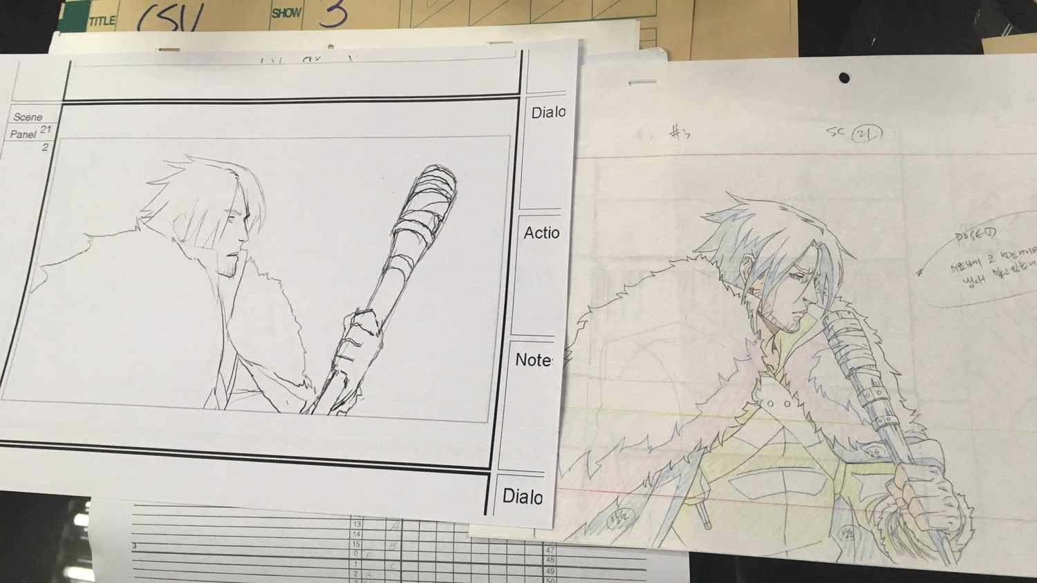 artist_unknown castlevania genga production_materials storyboard western